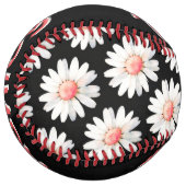 Balle De Softball Marguerites à points rouges (Devant gauche)