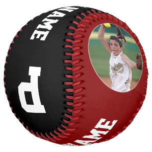Balle De Softball Maroon Custom Softball Player Numéro de photo