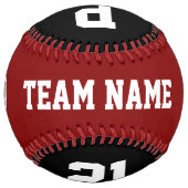 Balle De Softball Maroon Custom Softball Player Numéro de photo (Devant)