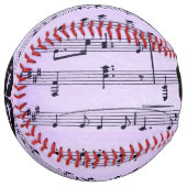 Balle De Softball Masques de musique et de théâtre violets (Devant gauche)