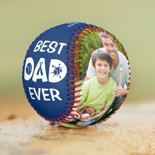 Balle De Softball Meilleur Papa Jamais Photo Nom Personnalisé Person