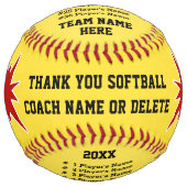 Balle De Softball Meilleurs cadeaux d'entraîneurs de softball, vos c (Devant)