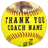 Balle De Softball Merci Coach Nom de l'équipe Numéro de l'équipe Pho (Dos)