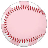 Balle De Softball Moderne Preppy Pastel rose Monogramme Feminine (Devant gauche)
