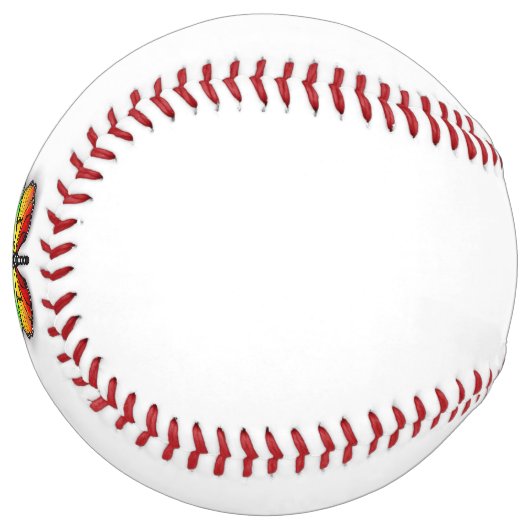 Balle De Softball Monarque papillon arc-en-ciel (Devant gauche)