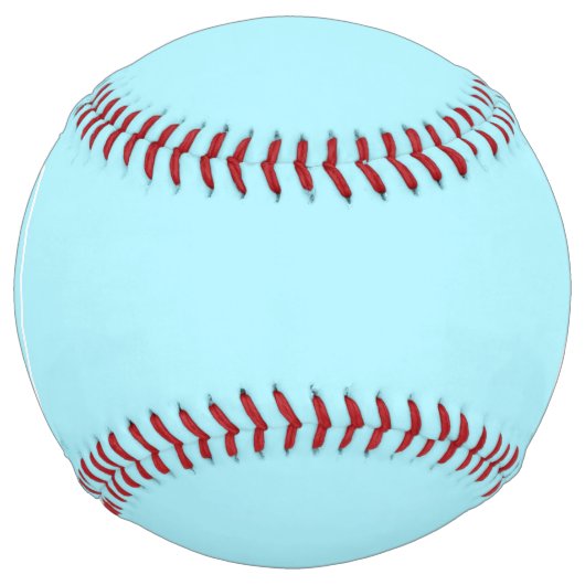 Balle De Softball Monogramme bleu ciel simple (Devant)