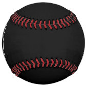 Balle De Softball Monogramme classique simple | Texte noir et blanc (Devant)