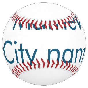 Balle De Softball monogramme de lettre initiale simple ajoutez votre
