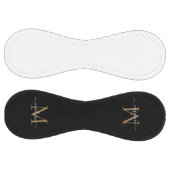 Balle De Softball Monogramme d'or noir fille Élégant Script moderne (Panneaux)