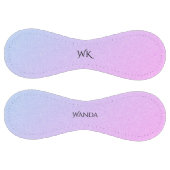 Balle De Softball Monogramme et nom sur Glimmer Ombre (Panneaux)