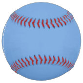 Balle De Softball Monogramme Initial 3 Moderne Gras | Bleu Clair (Devant)