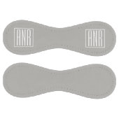 Balle De Softball Monogramme initial | Blanc sur gris clair (Panneaux)
