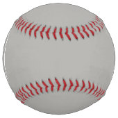 Balle De Softball Monogramme initial | Blanc sur gris clair (Devant)
