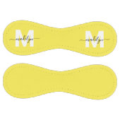 Balle De Softball Monogramme jaune Nom (Panneaux)