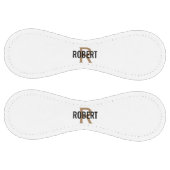 Balle De Softball Monogramme or blanc moderne mens nom softball (Panneaux)