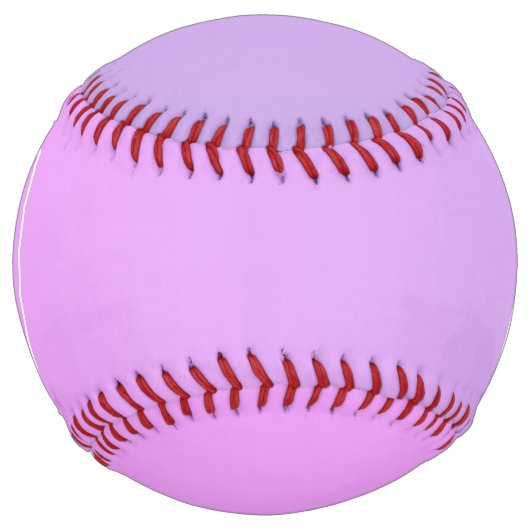 Balle De Softball Monogramme simple | Ombre subtil rose/violet (Devant)