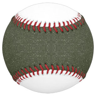 Balle De Softball Moss Green Texture Softball avec panneaux blancs
