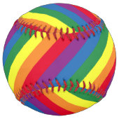 Balle De Softball Motif arc-en-ciel diagonal (Dos)