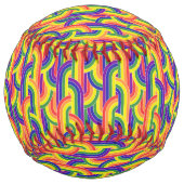 Balle De Softball Motif arc-en-ciel moderne (Dos)
