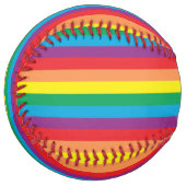 Balle De Softball Motif arc-en-ciel simple (Devant gauche)