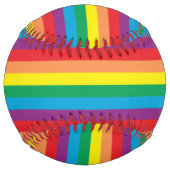 Balle De Softball Motif arc-en-ciel simple (Devant)