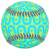 Balle De Softball motif coloré moderne (Dos)