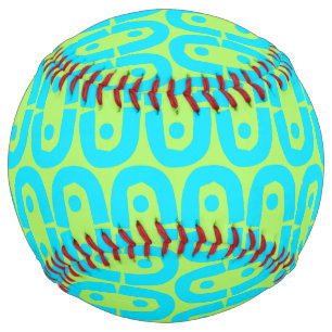 Balle De Softball motif coloré moderne