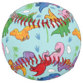 Balle De Softball Motif Cute Dinosaur (Dos)