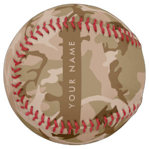 Balle De Softball Motif de camouflage du désert, Votre nom, Personna