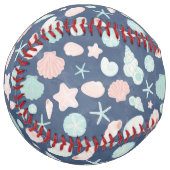 Balle De Softball motif de coquillages (Devant gauche)