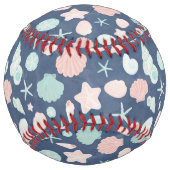 Balle De Softball motif de coquillages (Dos)