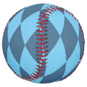Balle De Softball Motif de drapeau en losange de Bavière bleue