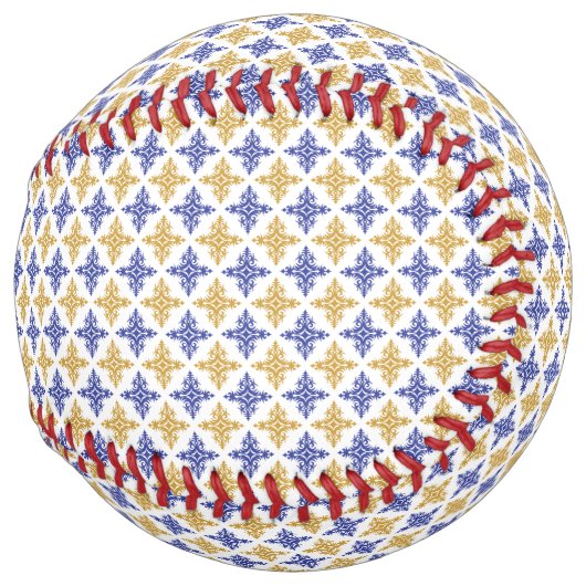 Balle De Softball Motif de fleurs (Devant droit)