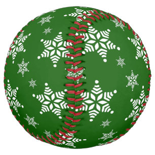 Balle De Softball Motif de flocon de neige, Flakes blancs, Neige, Ve