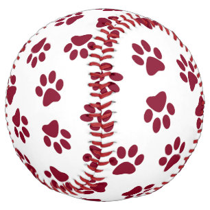 Balle De Softball Motif De Pâtes, Poches De Chien, Pâtes De Bourgogn