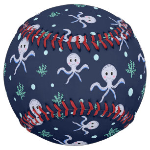 Balle De Softball Motif de Pieuvre Mignonne