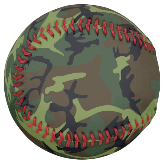 Balle De Softball Motif du Camouflage Vert, Motif militaire, Armée (Devant gauche)