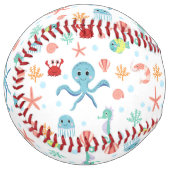 Balle De Softball Motif du monde marin (Devant gauche)