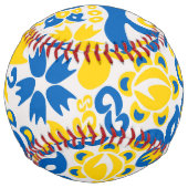 Balle De Softball Motif folklorique aux couleurs du drapeau ukrainie (Devant)