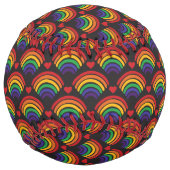 Balle De Softball Motif Heart & Rainbows (Dos)