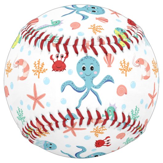 Balle De Softball motif Sea World (Devant)