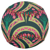 Balle De Softball motif vert en forme de coque (Dos)