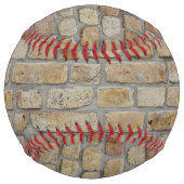 Balle De Softball Mur de briques brunes Un design original (Dos)