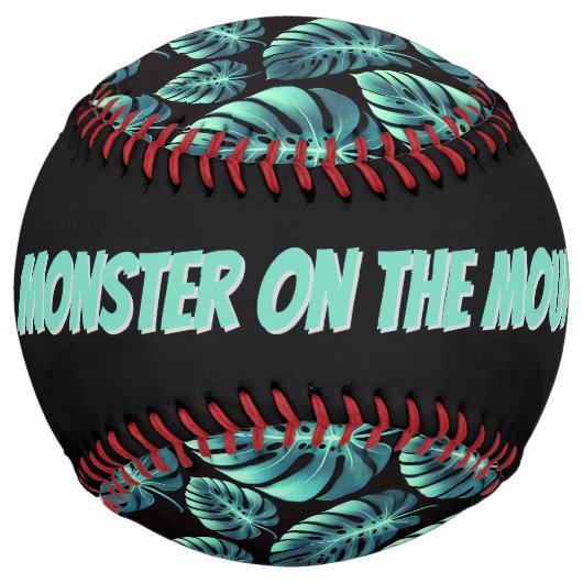 Balle De Softball Mysterious Monstera (personalize) (Dos)