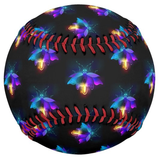 Balle De Softball Neon Firefly sur noir (Devant)