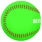 Balle De Softball Neon Green Elegant Nom Couleur Papa Bright (Devant gauche)