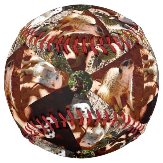Balle De Softball Neuf Meerkats Collage, Softball (Devant)