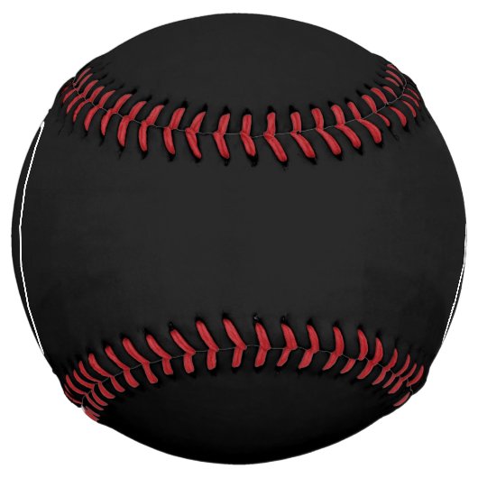 Balle De Softball Noir & Blanc | Initiales de couple (Devant)