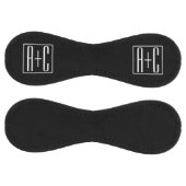 Balle De Softball Noir & Blanc | Initiales de couples (Panneaux)