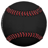 Balle De Softball Noir & Blanc | Initiales de couples (Devant)